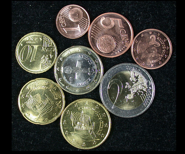 Cyprus Set of 8 Euro  Coins